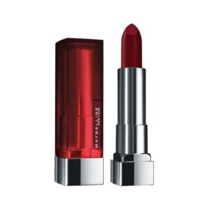 Maybelline New York Color Sensational Creamy Matte Lipstick lasts up to 12 Hours, Hydrate Lips, Rich Creamy Lipstick with Shea Butter, Available in 42 Shades - 695 Divine Wine, 3.9g